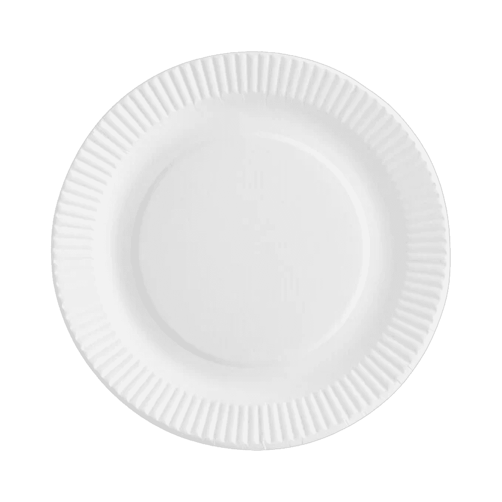 6" Paper Plate, 1 Compartment
