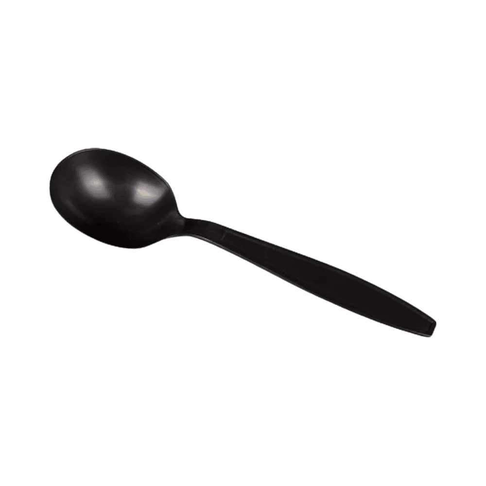 Black Heavy Weight Soup Spoon (Wrapped)