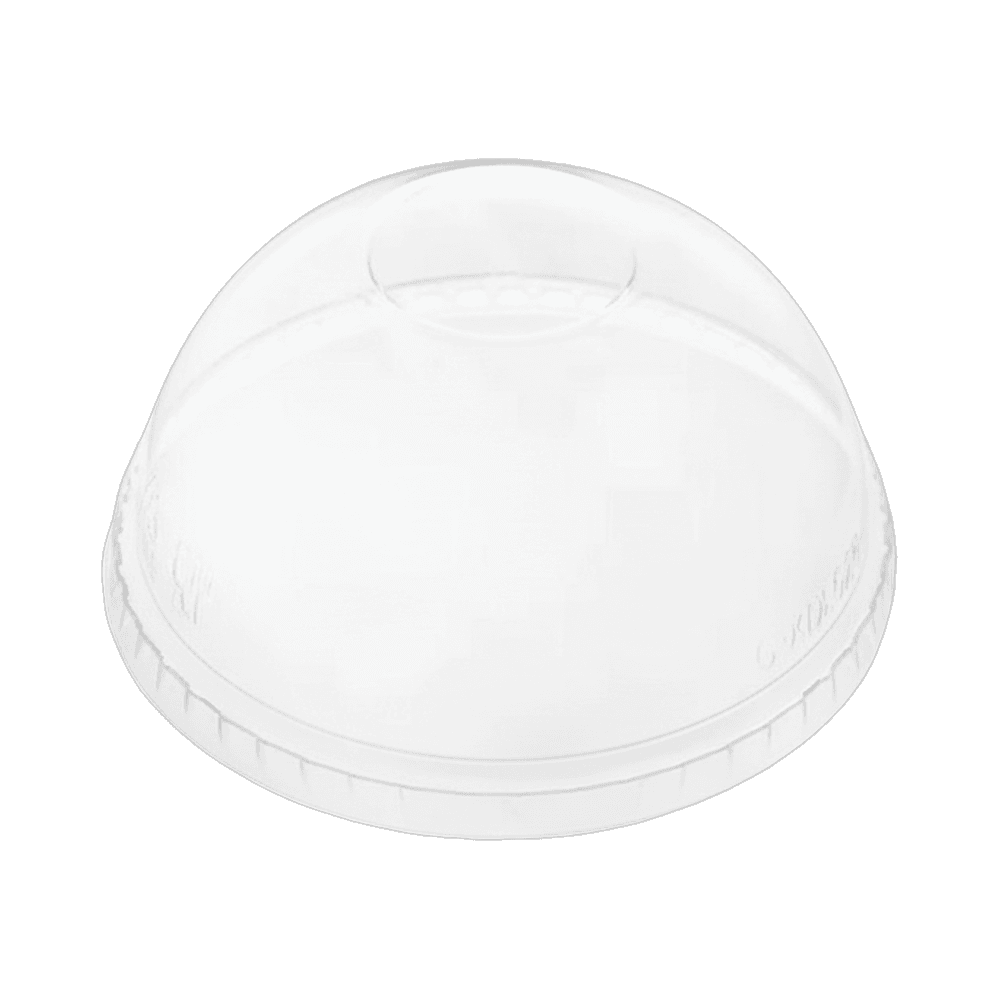 Dome Clear PET Plastic Lid No Hole (Dessert)