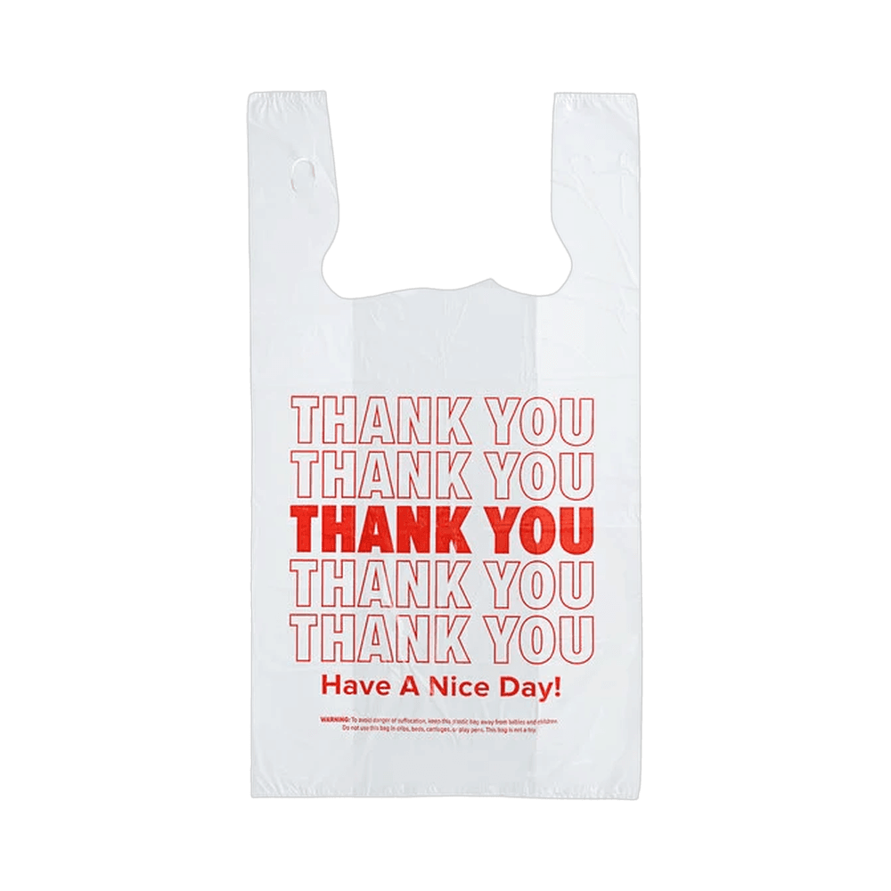 White Heavy Weight T-Shirt Bag ("Thank You")